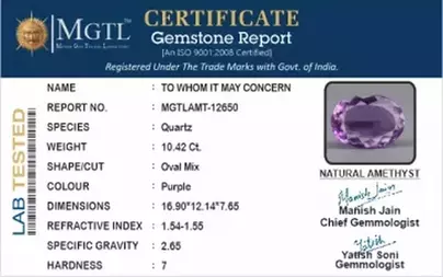 Siberian Amethyst - 10.42 Carat Rare Quality AMT-12650