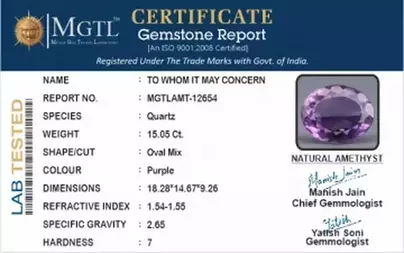 Siberian Amethyst - 15.05 Carat Rare Quality AMT-12654