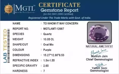 Brazilian Amethyst - 10.05 Carat Limited Quality AMT-12667