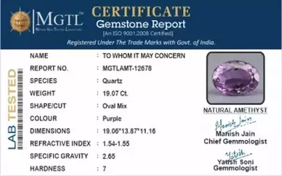 Siberian Amethyst - 19.07 Carat Rare Quality AMT-12678