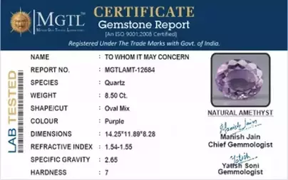 Brazilian Amethyst - 8.50 Carat Limited Quality AMT-12684