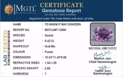 Brazilian Amethyst - 9.42 Carat Limited Quality AMT-12690