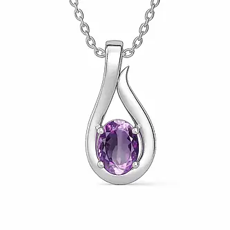 Timeless Sterling Silver Amethyst Pendant