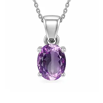 Stunning Sterling Silver Amethyst Stone Pendant