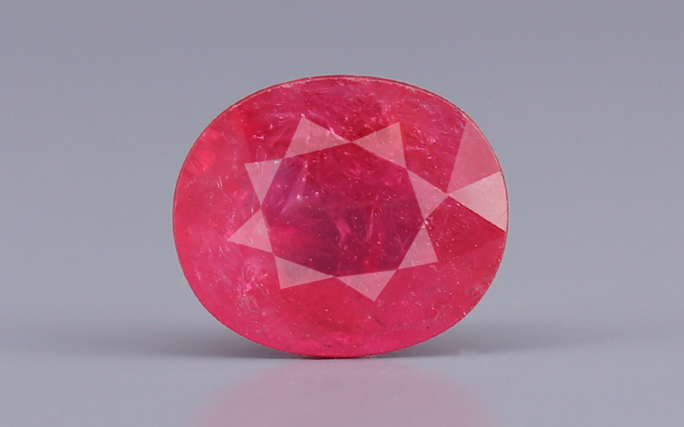 RUBIS TRAITé ROUGE ROSE DU MOZAMBIQUE DE 6,22 CARATS