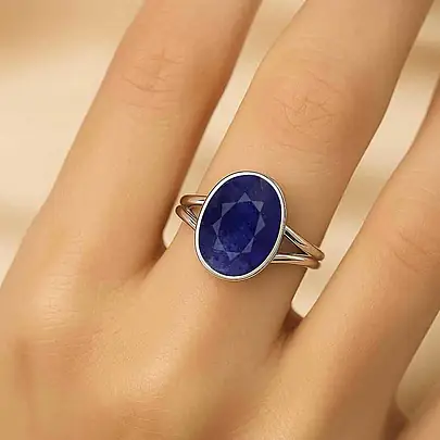 Authentic 925 Sterling Silver Blue Sapphire Ladies’ Ring