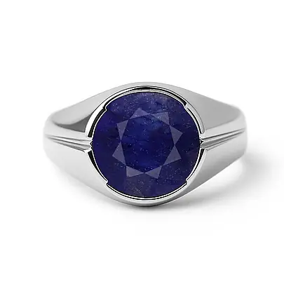 Stylish Blue Sapphire 925 Sterling Silver Ring for Women