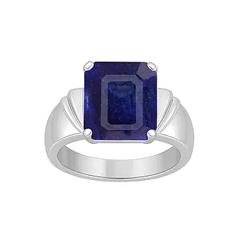 Vintage 925 Sterling Silver Blue Sapphire Men’s Ring