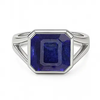 Traditional 925 Sterling Silver Blue Sapphire Ring for Men