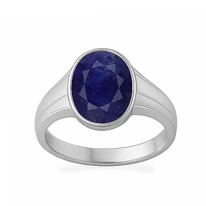 Classic Royal Blue Sapphire 925 Silver Men’s Ring