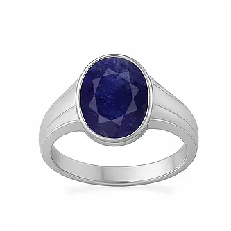 Classic Royal Blue Sapphire 925 Silver Men’s Ring