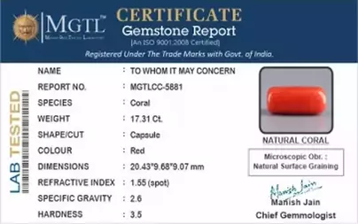 Italian Red Coral - 17.31 Carat Limited Quality CC-5881