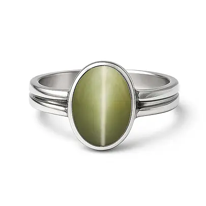 Grand Heritage 925 Sterling Silver Cat's Eye Stone Ladies’ Ring