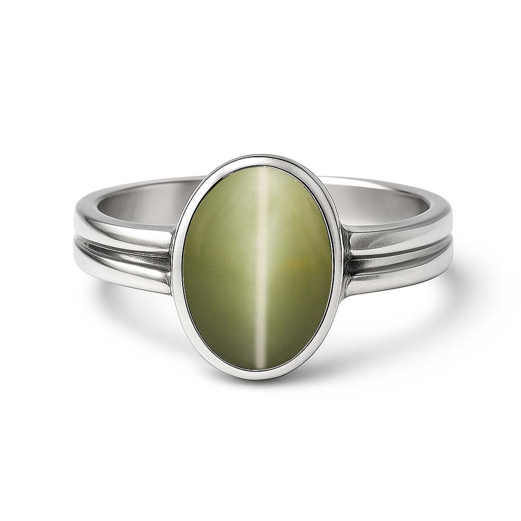 Shop Classic 925 Silver Cat's Eye Ring For Men Online MyRatna