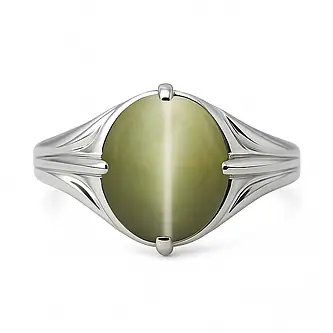 Luxury Handmade 925 Silver Cat's Eye For Men