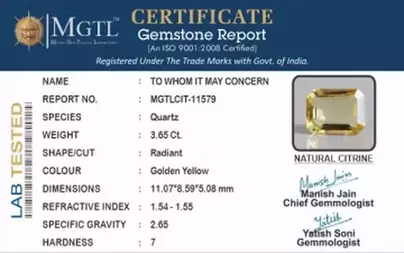 Citrine - CIT 11579 (Origin-Brazil) Limited - Quality