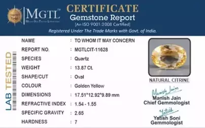 Brazilian Citrine - 13.87 Carat Limited Quality CIT-11628