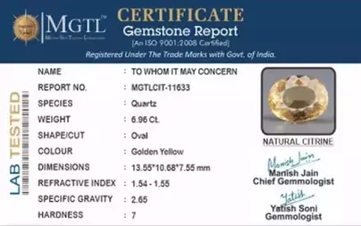 Brazilian Citrine - 6.96 Carat Limited Quality CIT-11633