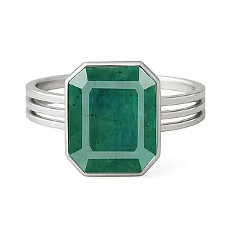 Vintage 925 Sterling Silver Emerald Women’s Ring