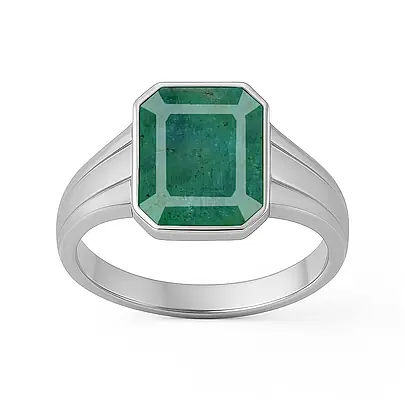 Royal Elite 925 Sterling Silver Emerald Ladies’ Ring