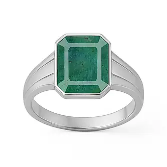 Royal Elite 925 Sterling Silver Emerald Ladies’ Ring