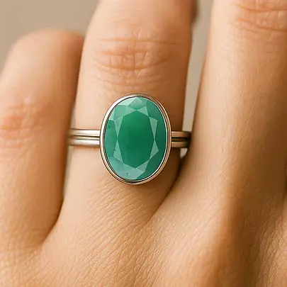 Timeless Sterling Silver Emerald Women’s Ring