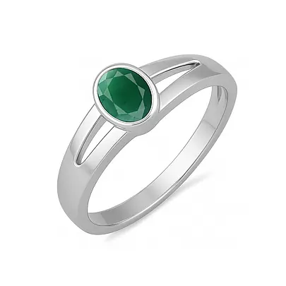 Authentic Vintage 925 Silver Emerald Men’s Ring