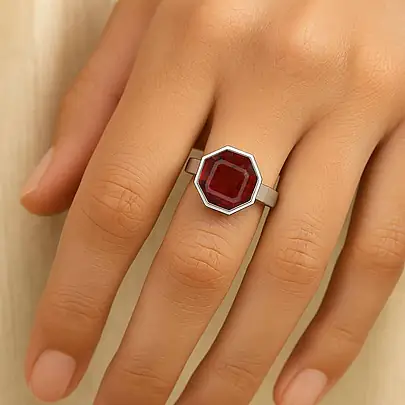 Luxury Heritage Sterling Silver Hessonite Gomed Women’s Ring