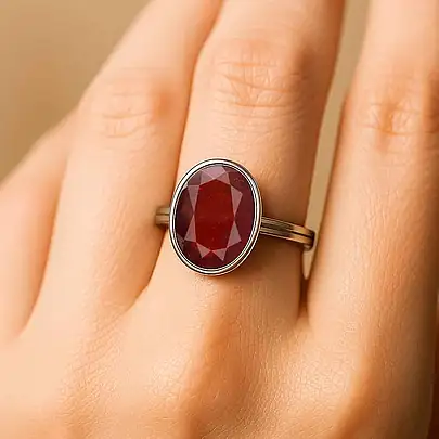Timeless Sterling Silver Hessonite Gomed Women’s Ring