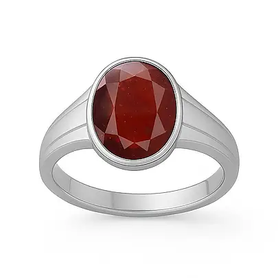 Classic Royal Hessonite Gomed 925 Silver Men’s Ring