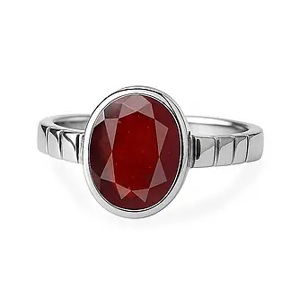 Luxury Royal Hessonite Gomed Sterling Silver Ring for Male