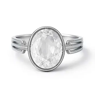 925 Sterling Silver Modern Zircon Ring For Men