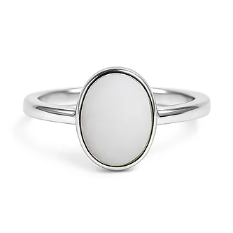 Elegant 925 Silver Opal Stone Ring for Her