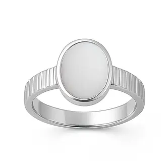 Grand Heritage 925 Sterling Silver Opal Stone Ladies’ Ring