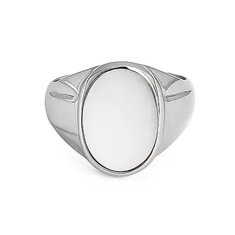 Elegant Sterling Silver Opal Men’s Ring