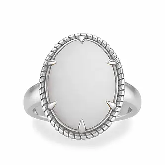 Traditional 925 Sterling Silver Opal Ring for Men