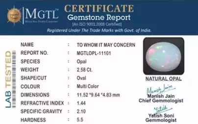 Opal - OPL 11101 (Origin - Ethiopian) Prime - Quality