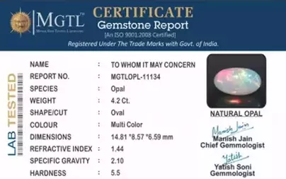 Opal - OPL 11134 (Origin - Ethiopian) Prime - Quality