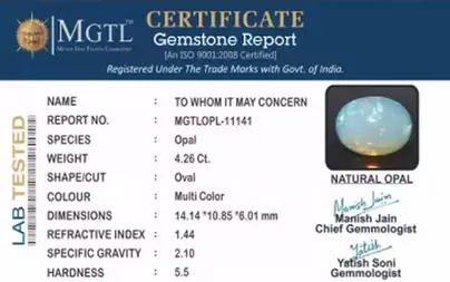 Opal - OPL 11141 (Origin - Ethiopian) Prime - Quality