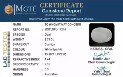 Australian Opal - 3.71-Carat Prime-Quality OPL-11214