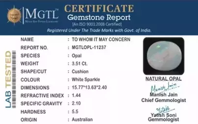 Australian Opal - 3.51-Carat Prime-Quality OPL-11237