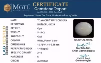 Australian Opal - 5.18 Carat Limited Quality OPL-11329