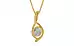 Gold Ceylon White Sapphire Pendant Prime Quality (P1)