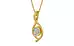 Gold Ceylon White Sapphire Pendant Prime Quality (P1)