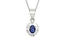 Sterling Silver Thailand Blue Sapphire Pendant Fine Quality (P11)