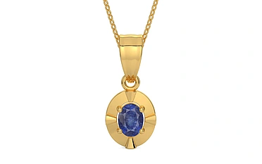 Gold Thailand Blue Sapphire Pendant Fine Quality (P11)