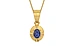 Gold Thailand Blue Sapphire Pendant Fine Quality (P11)
