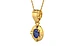 Gold Thailand Blue Sapphire Pendant Fine Quality (P11)