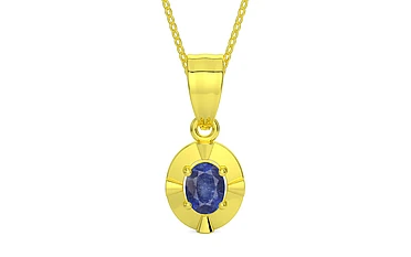Panchdhatu Thailand Blue Sapphire Pendant Fine Quality (P11)
