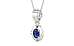 Sterling Silver Thailand Blue Sapphire Pendant Limited Quality (P11)